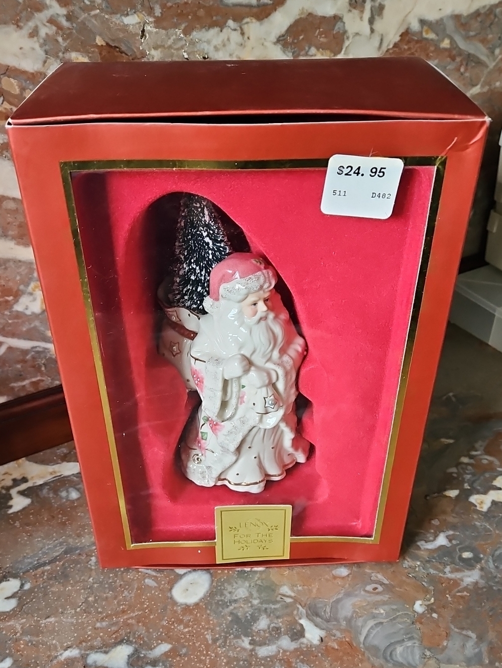 NWT Lenox Petals & Pearls Santa